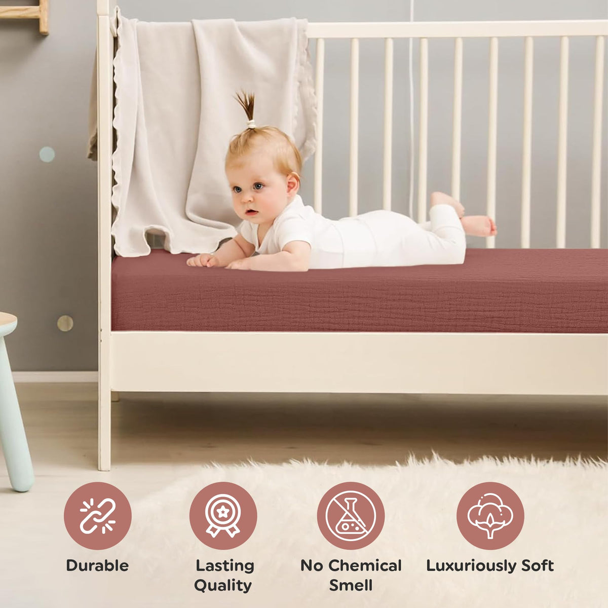 Organic Cotton Muslin Crib Sheets (Set of 2)