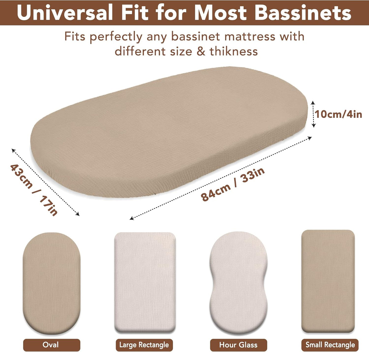 Organic Cotton Muslin Bassinet Sheets (Set of 2)