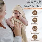 Organic Cotton Low-Twist Woven Hooded Baby Towels
