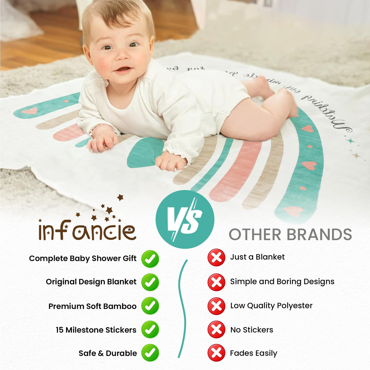 Premium Bamboo Baby Hooded Towel For Infant