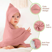 Organic Cotton Muslin Baby Hooded Towels