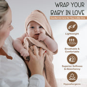 Organic Cotton Low-Twist Woven Hooded Baby Towels