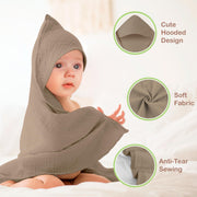 Organic Cotton Muslin Baby Hooded Towels