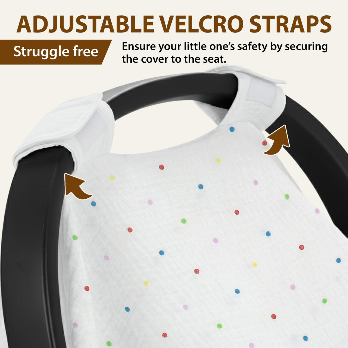 Organic Muslin Cotton Car Seat Cover