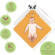 Organic Cotton Muslin Animal Hooded Baby Towels (Set of 2)