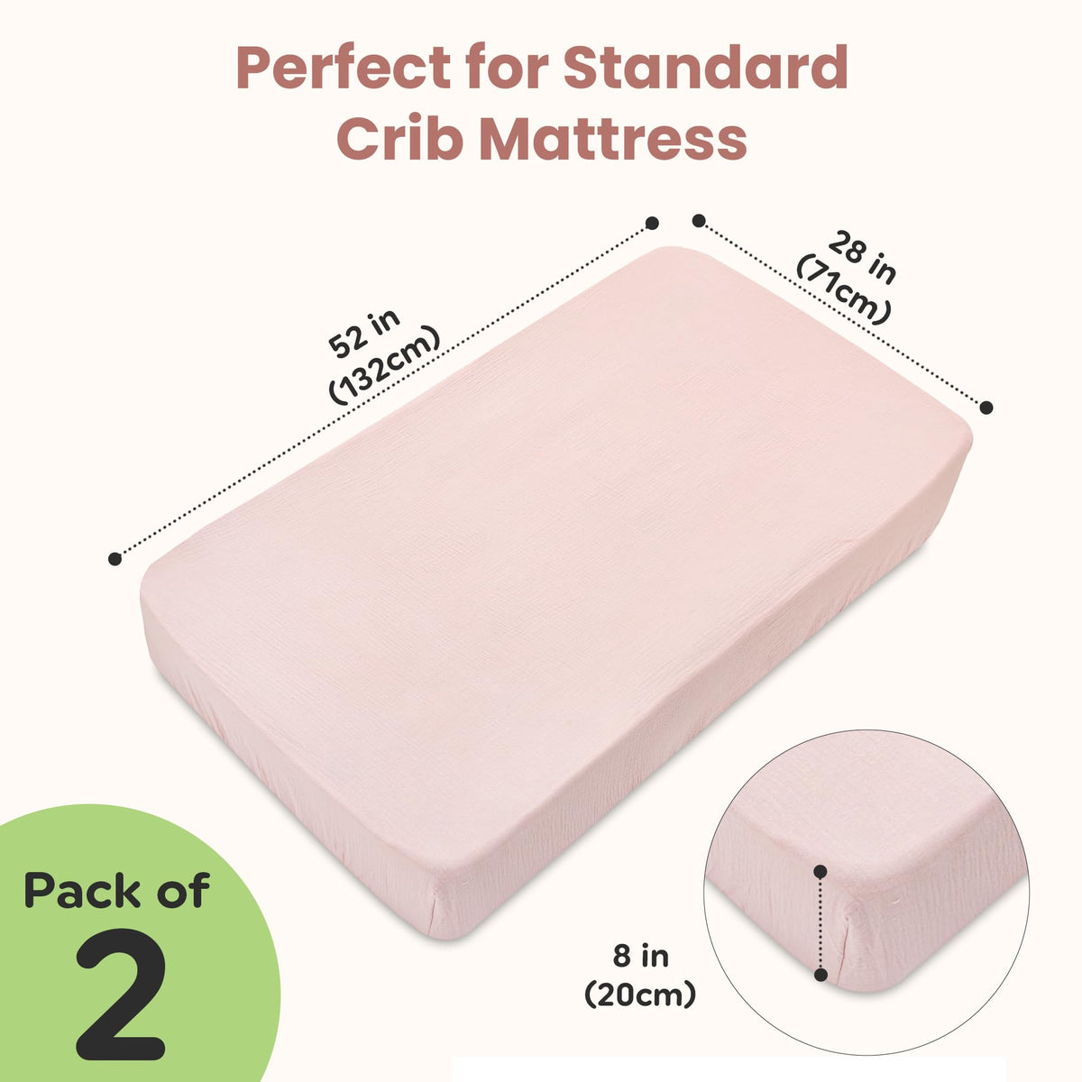 Organic Cotton Muslin Crib Sheets (Set of 2)