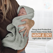 Organic Cotton Low-Twist Woven Hooded Baby Towels