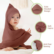 Organic Cotton Muslin Baby Hooded Towels