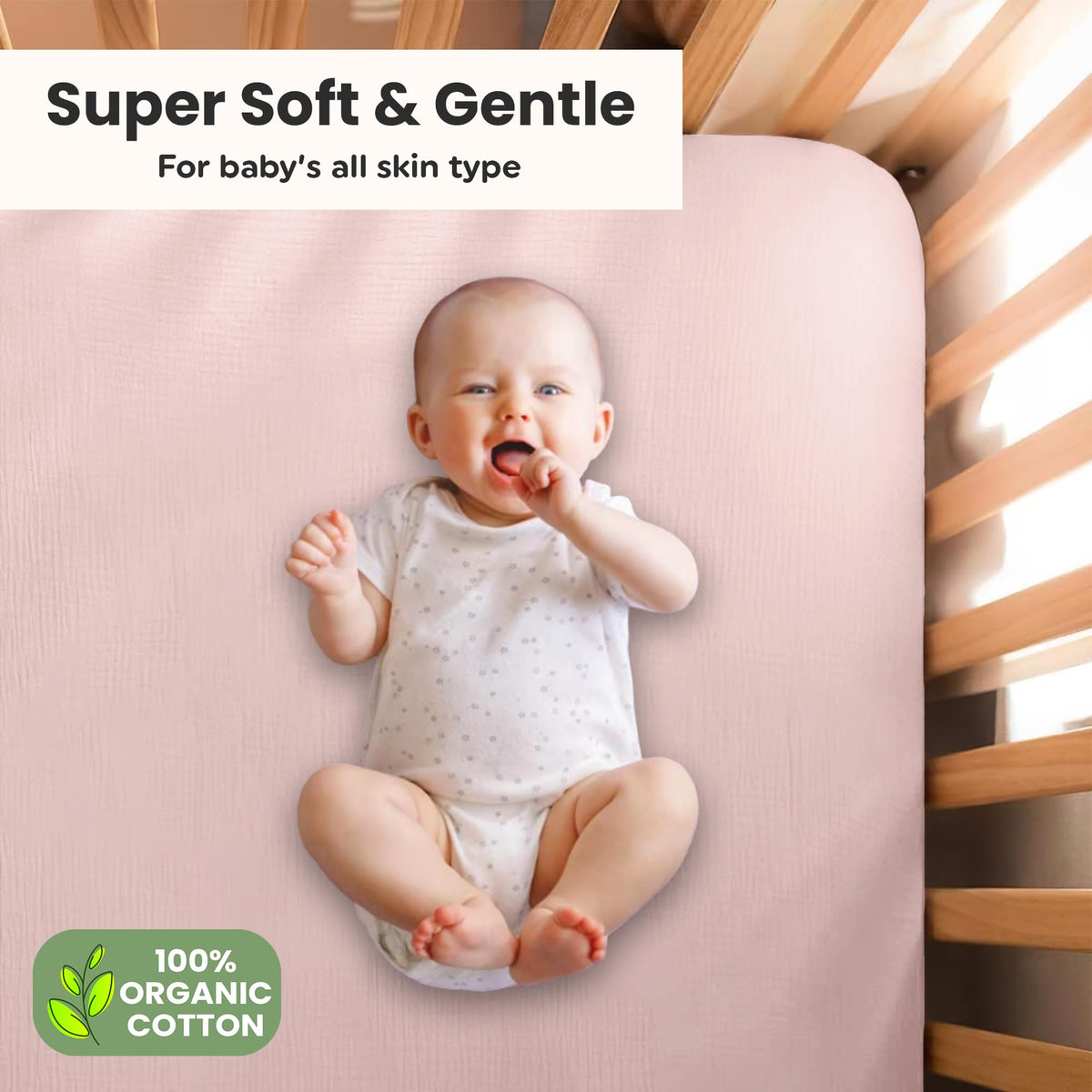 Organic Cotton Muslin Crib Sheets (Set of 2)