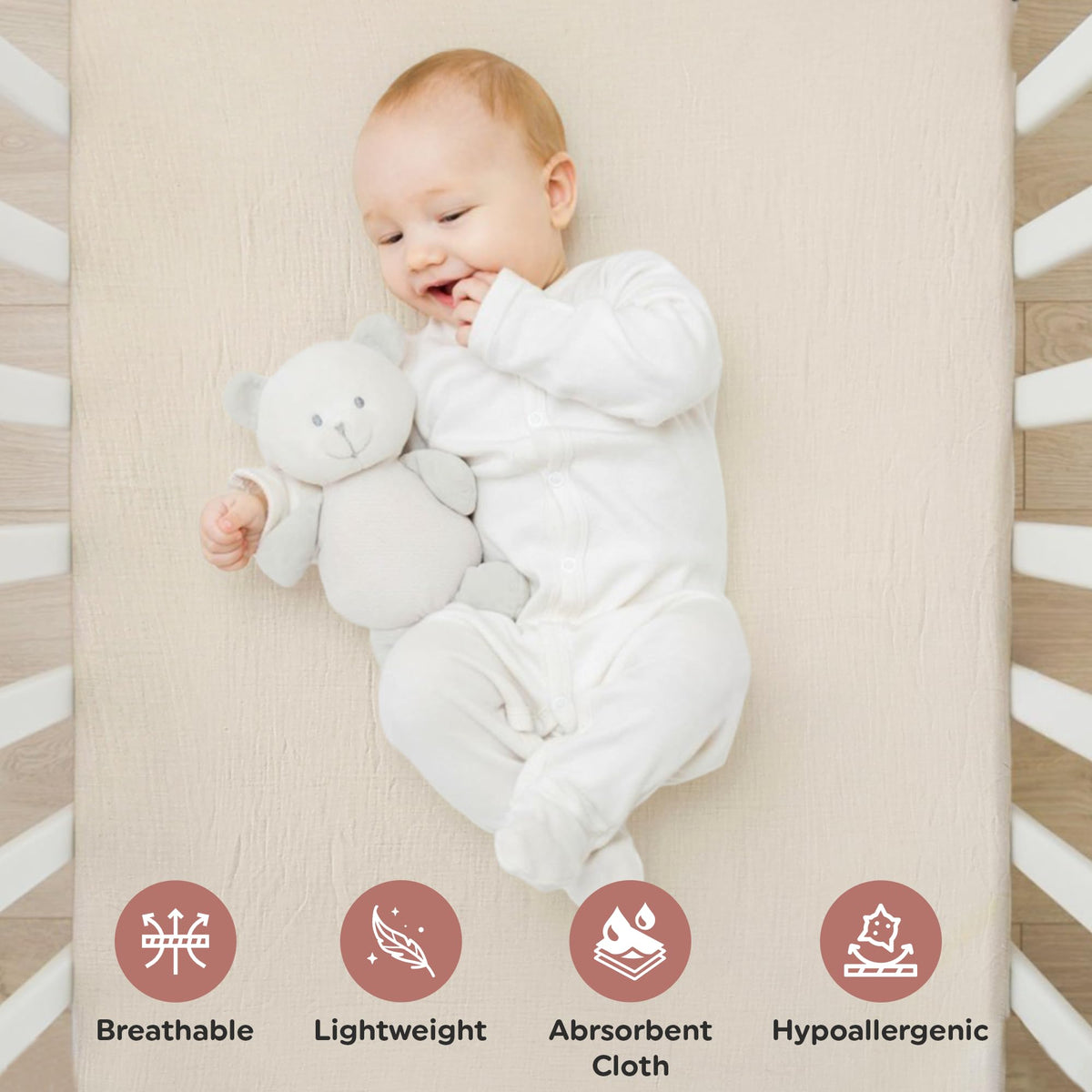 Organic Cotton Muslin Crib Sheets (Set of 2)