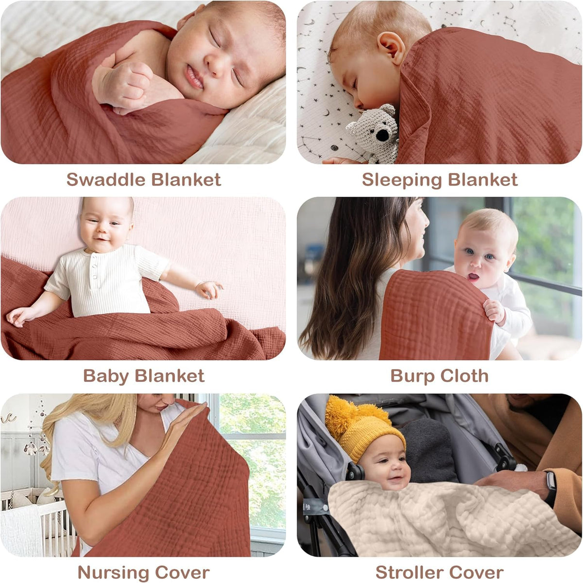 Organic Cotton Muslin Baby Blanket