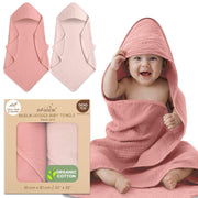 Organic Cotton Muslin Baby Hooded Towels
