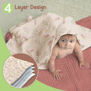 Organic Cotton Muslin Baby Hooded Towels