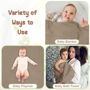 Organic Cotton Muslin Baby Hooded Towels