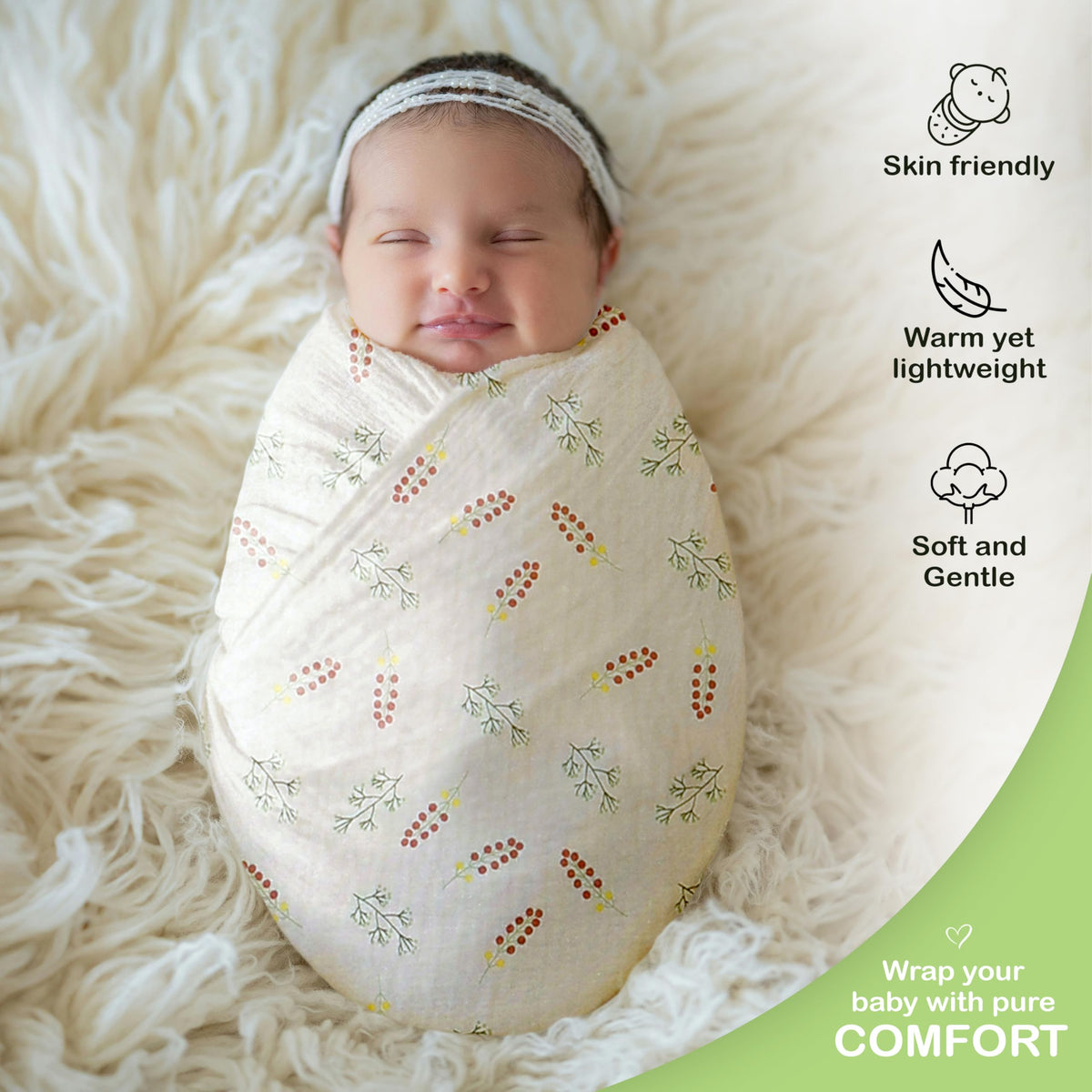 Organic Cotton Muslin Baby Blanket