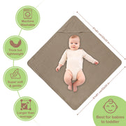 Organic Cotton Muslin Baby Hooded Towels