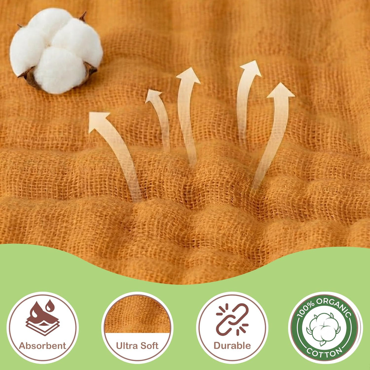 Organic Cotton Muslin Animal Hooded Baby Towels (Set of 2)
