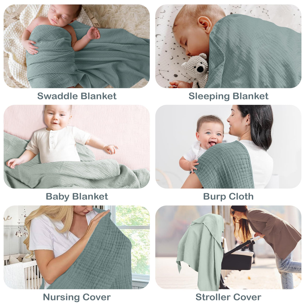 Organic Cotton Muslin Baby Blanket