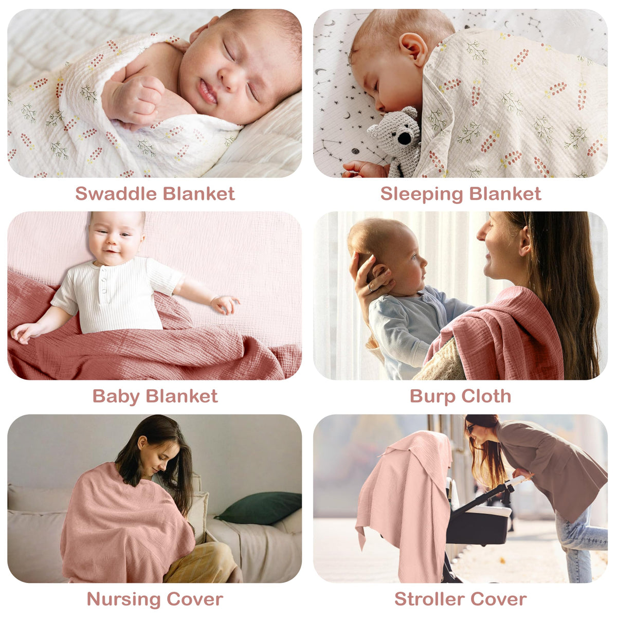 Organic Cotton Muslin Baby Blanket