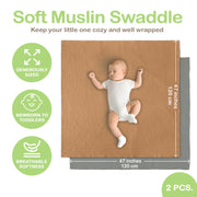 Organic Cotton Muslin Baby Blanket