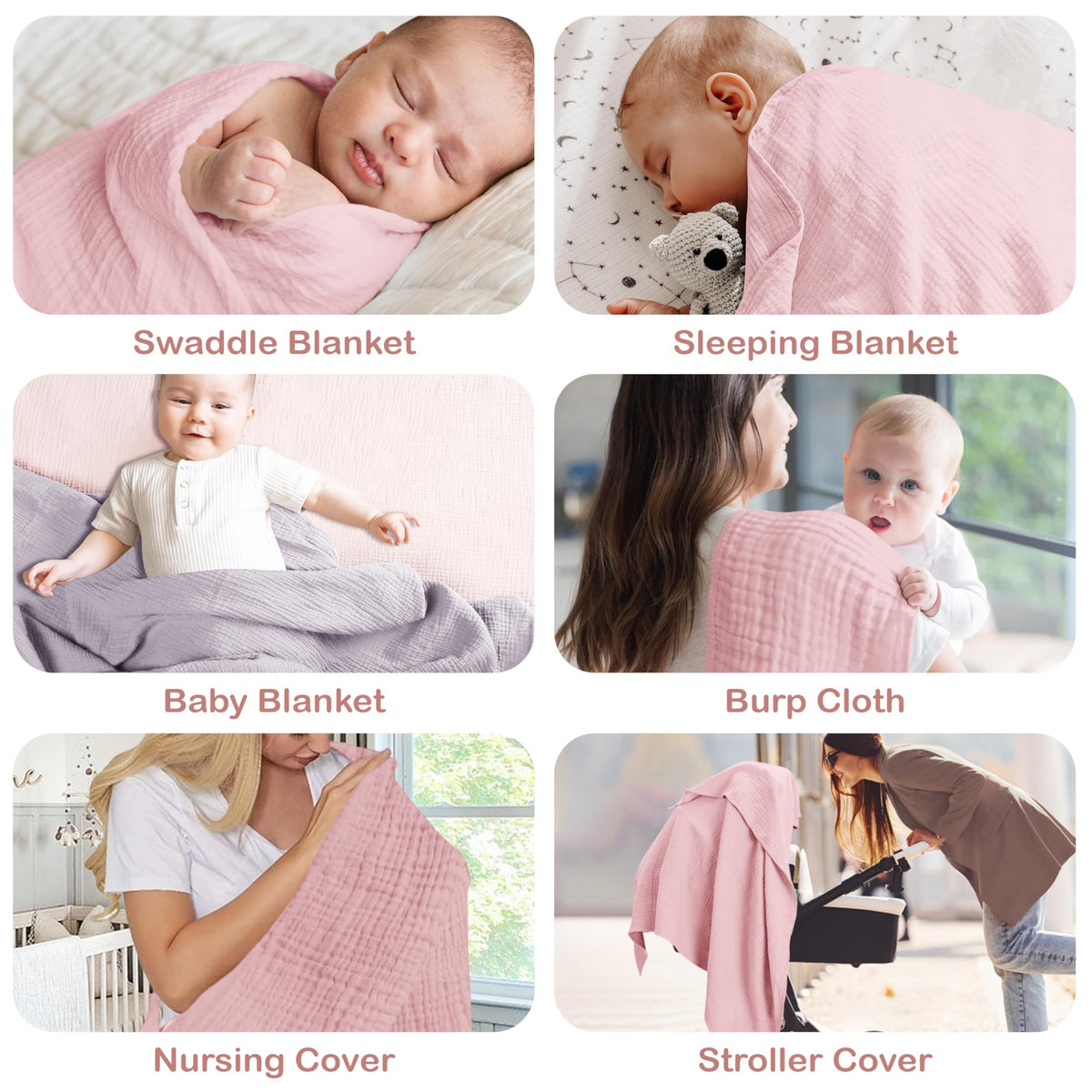 Organic Cotton Muslin Baby Blanket