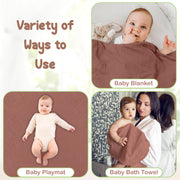 Organic Cotton Muslin Baby Hooded Towels