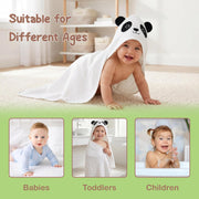 Organic Cotton Muslin Animal Hooded Baby Towels (Set of 2)