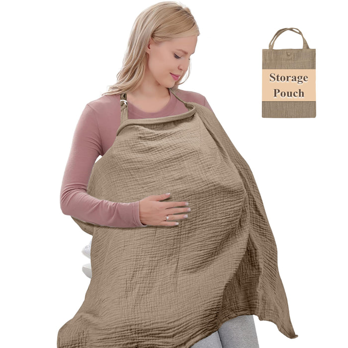 Organic muslin nursing cover