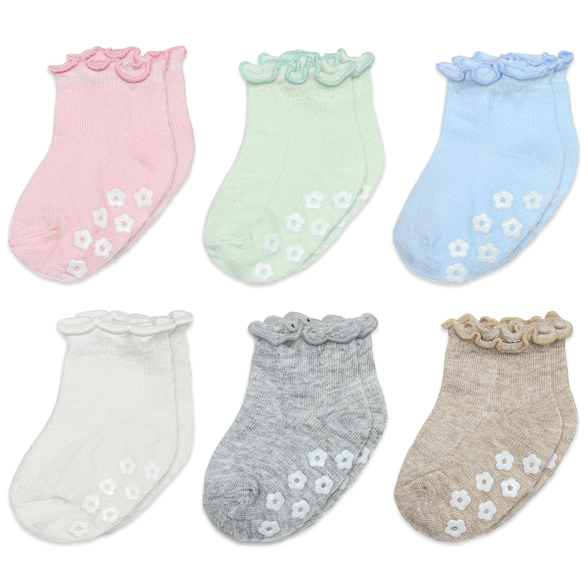 Baby Ruffle Socks, 6-Pack
