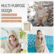 Organic Cotton Low-Twist Woven Hooded Baby Towels