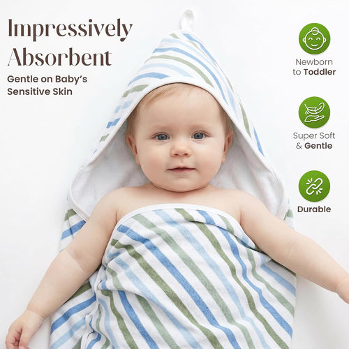 Bamboo Hooded Baby Towels & Washcloths (2 + 2)