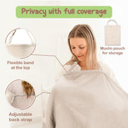 Premium Muslin Nursing Cover for Mothers