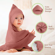 Organic Cotton Muslin Baby Hooded Towels