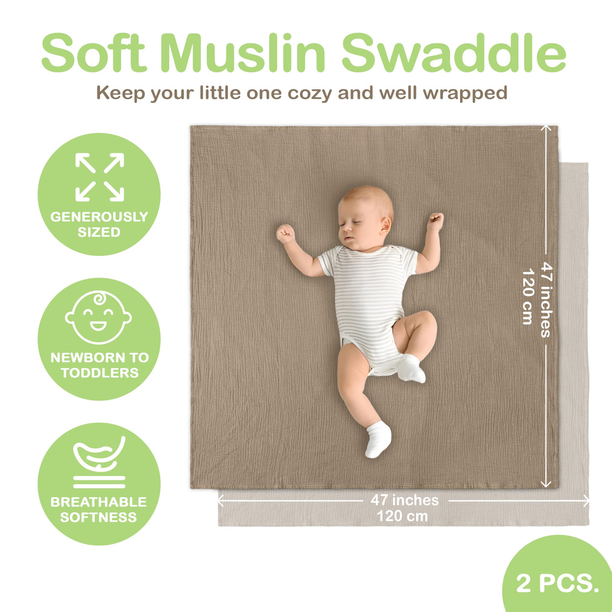 Organic Cotton Muslin Baby Blanket