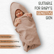 Organic Cotton Low-Twist Woven Hooded Baby Towels