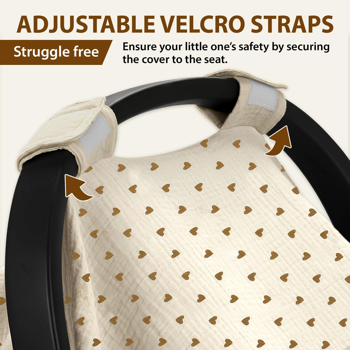 Organic Muslin Cotton Car Seat Cover