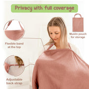 Premium Muslin Nursing Cover for Mothers