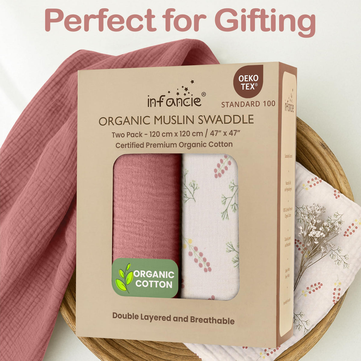 Organic Cotton Muslin Baby Blanket