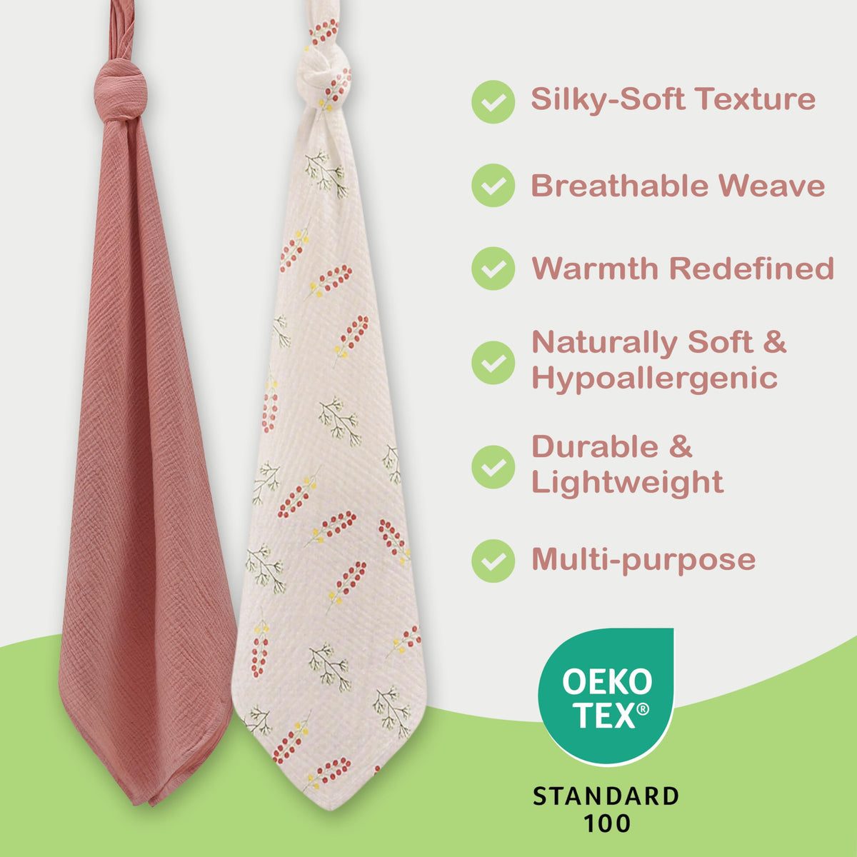 Organic Cotton Muslin Baby Blanket