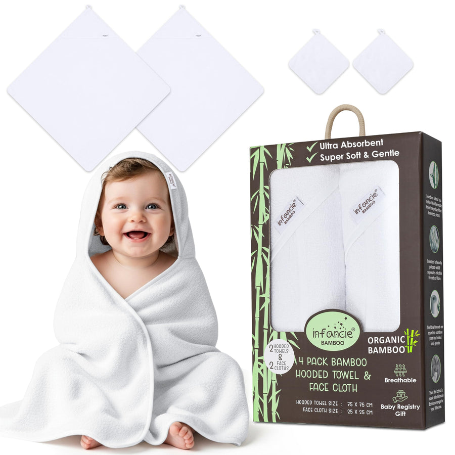 Premium Bamboo Baby Hooded Towel For Infant