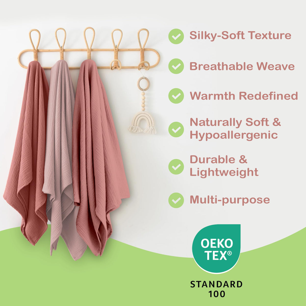 Organic Cotton Muslin Baby Blanket