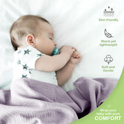 Organic Cotton Muslin Baby Blanket
