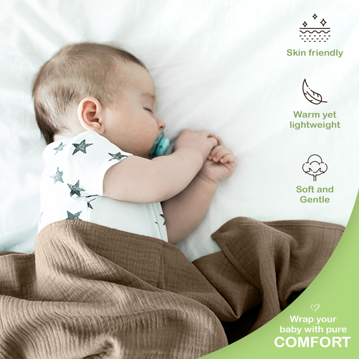 Organic Cotton Muslin Baby Blanket