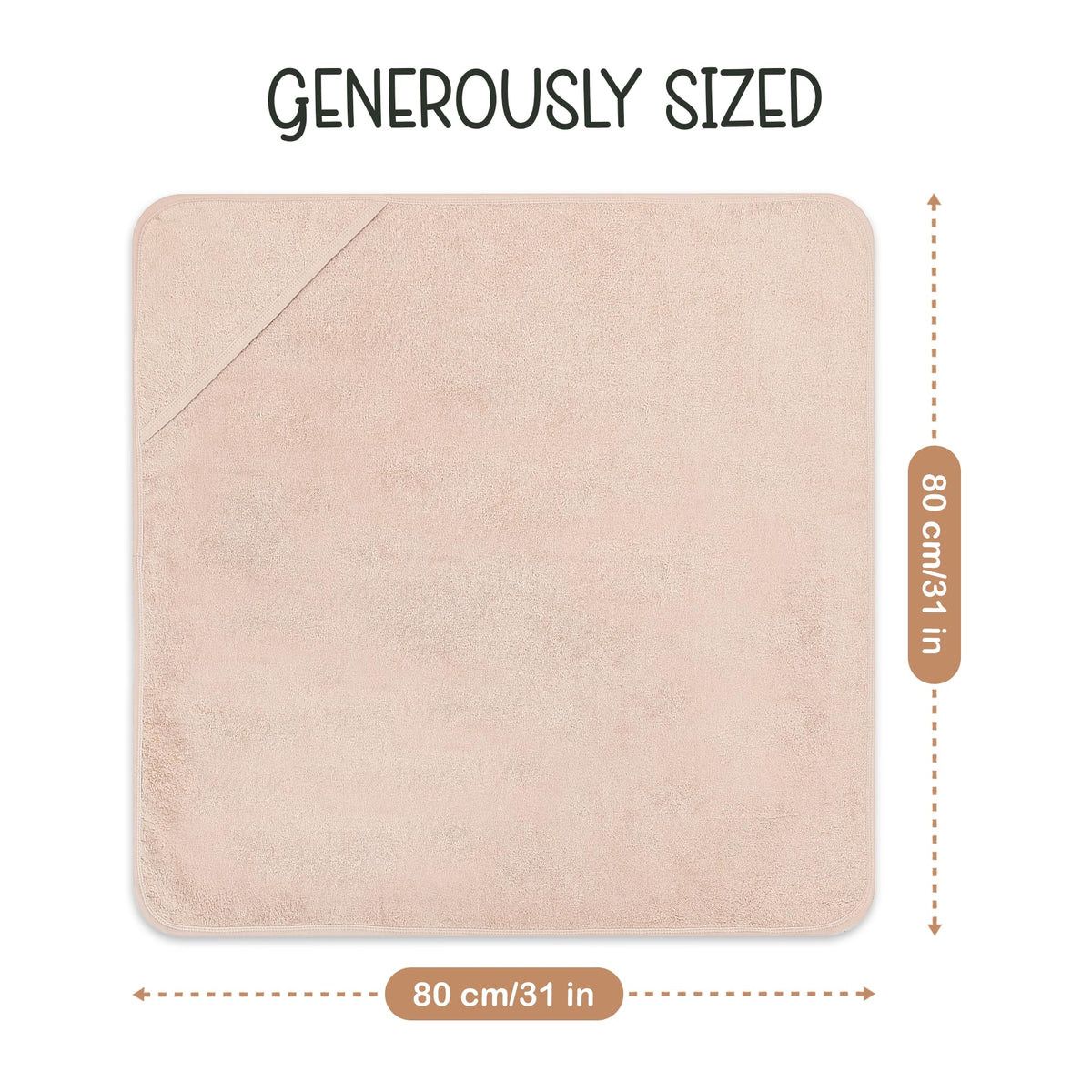 Organic Cotton Low-Twist Woven Hooded Baby Towels