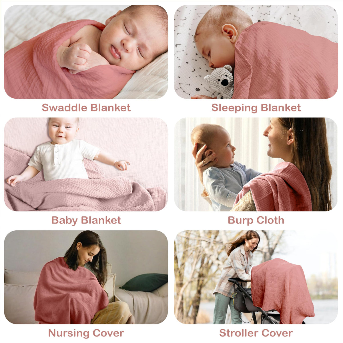 Organic Cotton Muslin Baby Blanket
