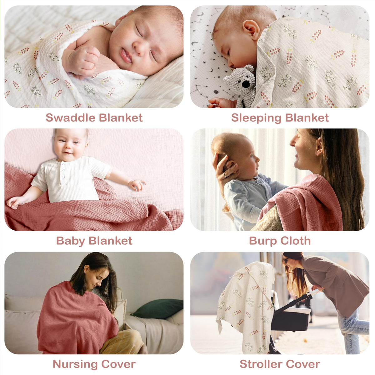 Organic Cotton Muslin Baby Blanket