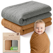 Organic Cotton Muslin Baby Blanket