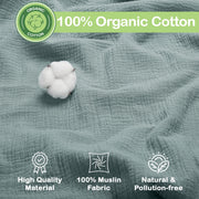 Organic Cotton Muslin Baby Blanket
