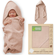 Organic Cotton Low-Twist Woven Hooded Baby Towels