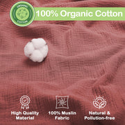 Organic Cotton Muslin Baby Blanket